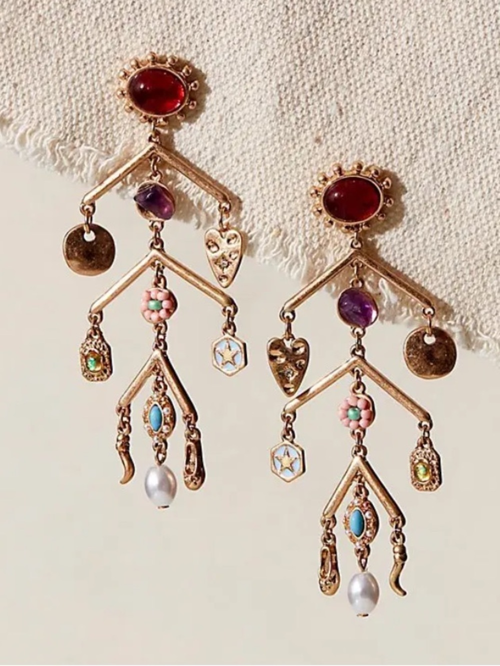 Free People Maxi Charm Dangle Earrings